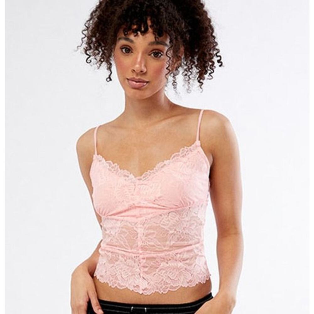 Free People Intimately Pink Heart Cami L NWT